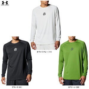 ◆メール便対応商品◆UNDER ARMOUR(アンダーアーマー)カリー テック ロゴ ロングスリーブ Tシャツ(1388347)(バスケットボール/スポーツ/トレーニング/プラクティスシャツ/長袖/ロンT/ウェア