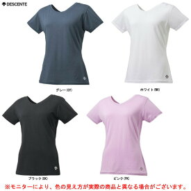 ◆メール便対応商品◆DESCENTE（デサント）2WAY 半袖Tシャツ（DMWOJA59）（スポーツ/トレーニング/シャツ/ウェア/半袖/カジュアル/吸汗速乾/女性用/レディース）