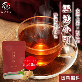 和紅茶 生姜茶 紅茶 国産 温活小町 金時生姜×和紅茶 ティーバッグ 5g×10p みずたま農園製茶場 お茶 生姜茶 金時生姜 紅茶 ティーパック ジンジャーティー 生姜紅茶 しょうが紅茶 国産 静岡県産 送料無料 メール便 温活