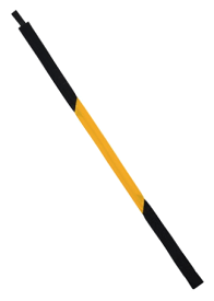 【鮎】【SHIMOTSUKE】ポケットインロッドカバーコンビカラー：ブラック×イエロー【4531373115481】