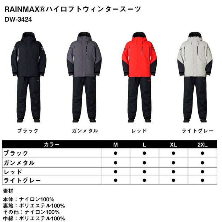 楽天市場】【防寒着】【ダイワ】2024RAINMAX®ハイロフトウィンター 