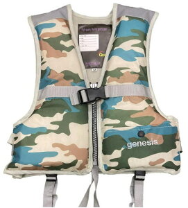 【ジェネシス】ジュニア用フローティングベストFV-1052カラー:迷彩サイズ:子供用S【4582498653396】