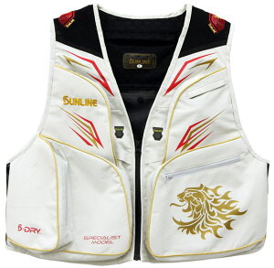 【鮎】【サンライン】S-DRYR鮎ベスト品番:SUA-09215カラー:オフホワイトサイズ:M【4968813807284】