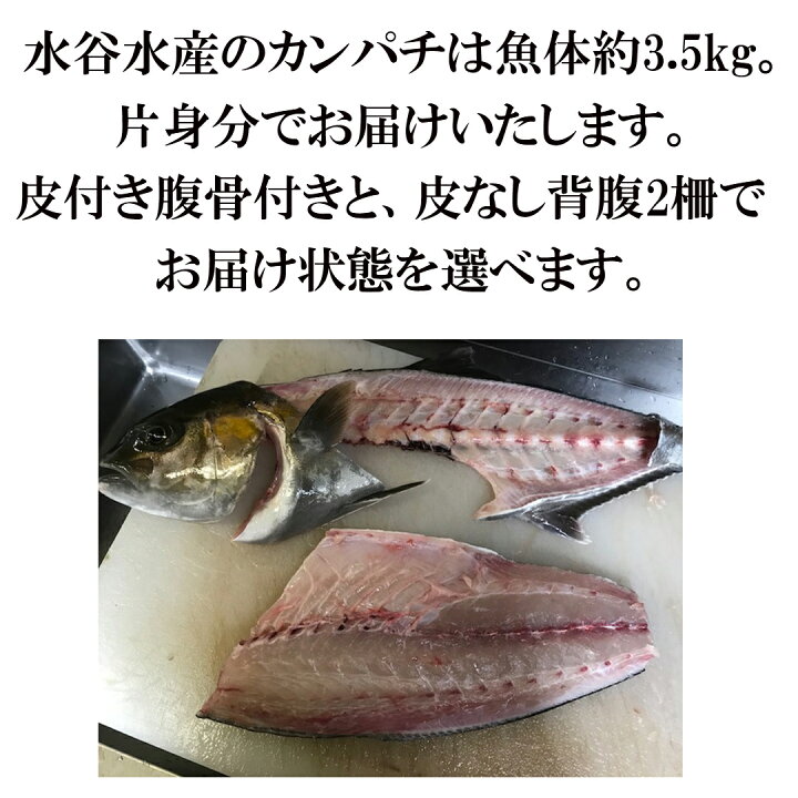 楽天市場】送料無料 大分県産 カンパチ（養殖）片身 かんぱち 間八 お 