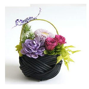 寿々花 プリザーブドフラワー ギフト フラワーギフト お祝い  和風 結婚祝い 出産祝い 和風 結婚記念日 妻 母の日 両親 おしゃれ 還暦祝い メッセージ対応 クリアケース入り長持ちする