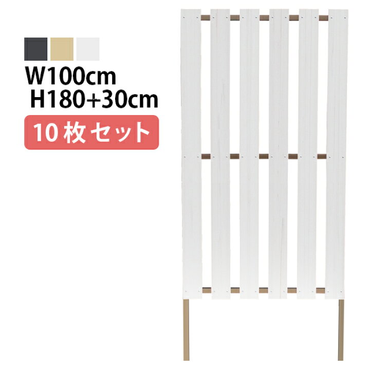 楽天市場】目隠しフェンス 【10枚セット 連結ボルト付】ストライプ2型 