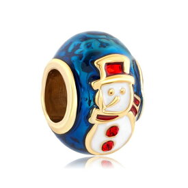 チャーム ブレスレット バングル用 LovelyJewelry ラブリージュエリー Christmas Gifts Snowman Charm Faberge Egg Sale Cheap Beads Fit Pandora Jewelry Bracelet 【並行輸入品】
