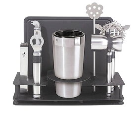 Oggi Pro Stainless-Steel 10-Piece Cocktail Shaker and Bar Tool Set 【並行輸入品】