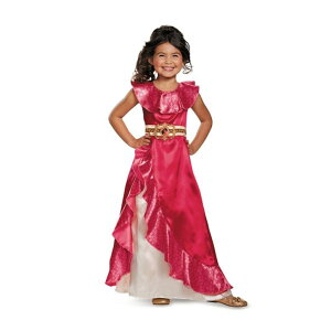 Ao[̃vZX Gi hX 130 140 Disguise Elena Adventure Dress Classic Elena of Avalor Disney Costume, Medium/7-8 ysAiz