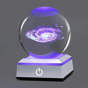 3D �N���X�^���{�[�� �K���X�� �u�� hochance 3D Galaxy Crystal Ball Multicolor Nightlight Decolamp,Christmas Day Gifts Ideas for Boyfriends Husband Him,Science Space Astronomy Universe Planet Cool Presents Fathers Kids Boys �y���s�A���i