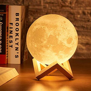3D クリスタルボール ガラス玉 置物 Moon Lamp, Welkey Plus 16 Colors 3D Printing LED Night Light Moon Light with Stand & Remote Control, Dimmable & Time Setting, USB Rechargeable for Kid Lover Birthday Day Gift (4.8in) 【並行輸入品】