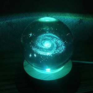 3D �N���X�^���{�[�� �K���X�� �u�� Gosyfeti 3D Crystal Ball Night Light with Wooden Base, Glass Ball Night Lamp with 16 Colors Remote Control, Fantasy Decor Light for Home, Gifts for Adults,Children,Boys,Girls,Teens �y���s�A���i�z