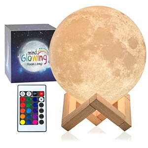 3D NX^{[ KX u Mind-glowing 3D Moon Lamp - Kids Moon Night Light Ball with Stand, 16 Colors, Touch/Remote Control, Cool Birthday Gifts for Any Year Old Girls & Boys, Bedroom Decor for Women (4.7 inch) ysAiz