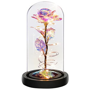 KXh[  o [Y Valentines Day Gifts For Her,Valentines Rose Flower Gifts For Women,Valentines Gifts Birthday Gifts,Valentine's Day Roses Gifts For Mom Girlfriend Wife,Colorful Rainbow Light Up Rose ysAiz