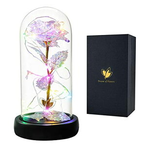 KXh[  o [Y Valentine's Day Rose Gift for Her, Valentine Women Gifts Galaxy Crystal Flower Rose, Artificial Flower Gift Colorful Flower, Unique Home Decorations, Anniversary, Love Flowers Gift f ysAiz