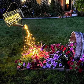 LEDソーラーライト ソーラーパワー ガーデンライト Morestar Solar Watering Can with Lights Outdoor Decorative,Hanging Solar Lantern Christmas Lights,Metal Waterproof Solar Garden Light Christmas Gift for Table Patio Yards Lawn Party(w 【並行輸入品】