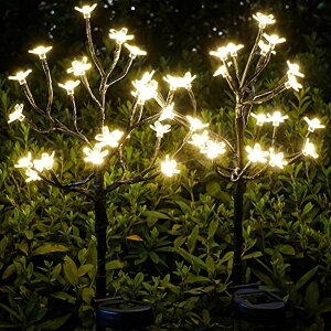 LED\[[Cg \[[p[ K[fCg IUEECEN Solar Flowers Lights Outdoor Solar Garden Lights Decorative,2Pack 20LED Solar Outdoor Lights Waterproof Fairy Lights Pathway Walkway Patio Yard Landscape Decoration Christmas y