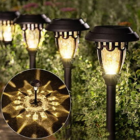 LEDソーラーライト ソーラーパワー ガーデンライト LeiDrail Solar Powered Pathway Lights Bright Landscape Lighting Auto On/Off Solar Lights Outdoor Waterproof Warm White LED for Yard Garden Sidewalk Lawn Driveway (8 Pack) 【並行輸入品】