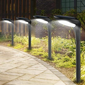 LEDソーラーライト ソーラーパワー ガーデンライト JSOT Bright Solar Outdoor Lights,4 Pack Solar Pathway Lights Waterproof Landscape Lighting Path Light for Garden Decor Walkway Yard Driveway Holiday Decorative Lamp 【並行輸入品】