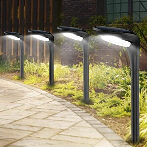 LED\[[Cg \[[p[ K[fCg JSOT Bright Solar Outdoor Lights,4 Pack Solar Pathway Lights Waterproof Landscape Lighting Path Light for Garden Decor Walkway Yard Driveway Holiday Decorative Lamp ysAiz