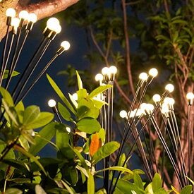 LEDソーラーライト ソーラーパワー ガーデンライト mopha Solar Garden Lights, 2 Pack Swaying Solar Lights Outdoor Waterproof, Solar Firefly Lights Decorative with High Flexibility Iron Wire & Heavy Bulb Base, for Outdoor, Patio, Yard 【並行輸入品】