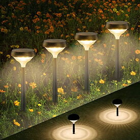 LEDソーラーライト ソーラーパワー ガーデンライト Linkind Solar Pathway Lights 8 Pack, Warm White Bright Solar Lights Outdoor Waterproof, Solar Garden Lights Adjustable Landscape Path Lights for Patio Walkway Yard Driveway Backyard D 【並行輸入品】