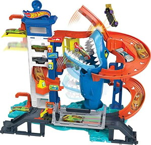 zbgEB[ X^[gbN _Eq[X vCZbg Hot Wheels City Shark Escape Playset, with 1 Hot Wheels Car, Nemesis-Based Track Play, Connects to Other Sets, Toy for Kids 4 Years Old & Older ysAi