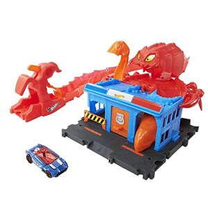 �z�b�g�E�B�[�� �����X�^�[�g���b�N �_�E���q�����[�X �v���C�Z�b�g ?Hot Wheels City Scorpion Flex Attack with 1 Toy Car, Connects to Other Sets, Bendable Tail Track Extends 2.5 Feet, Gift for Kids 4 to 8 Years Old �y���s�A��