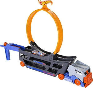 �z�b�g�E�B�[�� �����X�^�[�g���b�N �_�E���q�����[�X �v���C�Z�b�g Hot Wheels Transporter Truck Mobile Play Set Large Loop Collapsible Launcher Room for 18 Die-Cast 1:16 Vehicles Ages 3 and Up �y���s�A���i�z