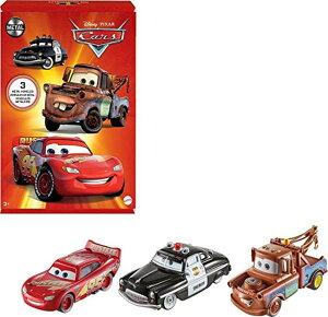 zbgEB[ X^[gbN _Eq[X vCZbg Disney Pixar Cars Toys, Radiator Springs 3-Pack with Lightning McQueen, Mater and Sheriff Die-Cast Toy Cars [Amazon Exclusive] ysAiz