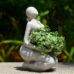 킢 j[N ʔ  v^[ Aؔ  Aclema Large Planters for Outdoor Indoor Plants Head Face Planter Pot Unique Succulent Planters Flower Vase with Drainage Hole New Life ysAiz