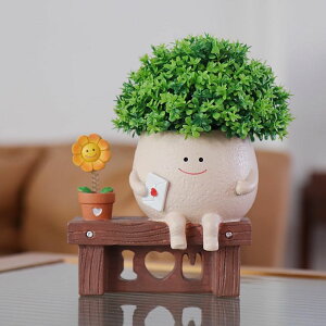 킢 j[N ʔ  v^[ Aؔ  NINIPAPA Funny Plant Pots Cute Smiley Face Planter, Mom Flower Pot for Indoor Plants Unique Succulent Pot Gift, Small Cactus Head Planters, Fun Mom Gifts for Birthday Chirstmas y