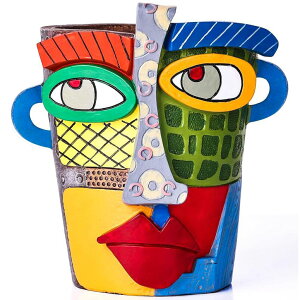 킢 j[N ʔ  v^[ Aؔ  UANYEMON Unique Face Planters Pots Head,Abstract Rainbow Planter,Head Planter for Indoor,Resin Planters for Outdoor Plants,Modern Decor for Flowers Home Decoration for Living Room y
