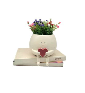 킢 j[N ʔ  v^[ Aؔ  GAFBV Face Planter Pots Head Cute Resin Cactus for Indoor and Outdoor Face Vase Home Decor Bookshelf Decor Unique Loving Heart Succulent Pots for Thanksgiving Day Christmas Wedding 