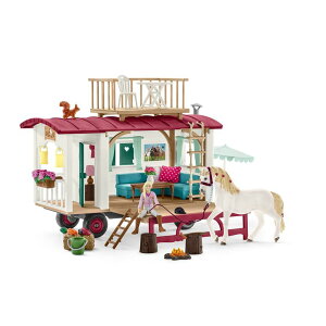 �V�����C�q ���� ���� �������� Schleich Horse Club 95-Piece Horse Set for Girls and Boys Ages, Camper for Secret Club Meetings Playset with Doll and Horse Toys �y���s�A���i�z