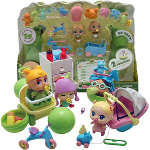 s[|bhxr[ l` tBMA  Pea Pod Babies Giant Twenty Five Piece Playset - Collectible Mystery Surprise Toy with Mini Baby, Clothing, & Accessories - All in A Soft Pea Pod - Small Doll for Boys & Girls Ages 3+ ys