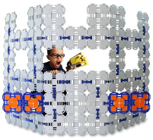 tH[giCg l` tBMA  Blaster Boards: 2 Pack - Kids Fort Building Kit - Creative Nerf War Playset - Build Nerf Bunker & Nerf Targets - Durable Nerf War Obstacles for Nerf Battles & Laser Tag ysAiz