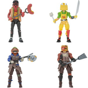 tH[giCg l` tBMA  FORTNITE Squad Mode Tomatotown Legends 4-Figure Pack, Series 6, Including Weapons, Harvesting Tools, Building Materials, Stands, and More. ysAiz