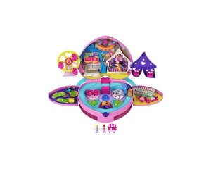 �|�[���[�|�P�b�g �l�` �t�B�M���A �������� Polly Pocket 2-in-1 Travel Toy Playset with 2 Micro Dolls & Toy Ice Cream Cart Accessoory, Tiny is Mighty Theme Park Backpack Compact �y���s�A���i�z