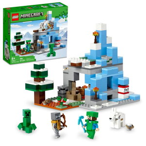 }CN  N[p[ LEGO Minecraft The Frozen Peaks 21243, Cave Mountain Set with Steve, Creeper, Goat Figures & Accessories, ICY Biome Toy for Kids Age 8 Plus Years Old ysAiz
