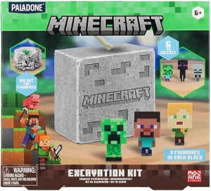 }CN  N[p[ Paladone Minecraft Official Licensed Excavation Kit for Kids, Gamer Decor and Gift for Boys and Girls, 3 Iconic Gaming Characters Included, Interactive Dig Toy ysAiz