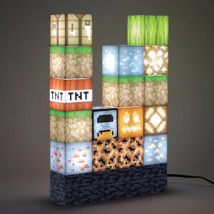 }CN  N[p[ Paladone Minecraft Official Licensed Block Building Lamp 16 Customizable Light Up Blocks - Interactive Decoration, Toy, Nightlight for Kids, Gamer Room Decor, Gaming Gift for Boys and Girls ysAiz