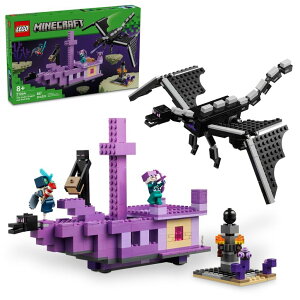 }CN  ender dragon LEGO Minecraft The Ender Dragon and End Ship Building Set, Video Game Toy with 2 Minecraft Minifigures, Dragon Toy Action Playset for Kids, Birthday Gift for Boys and Girls Ages 8 and Up, 21264 ysAiz