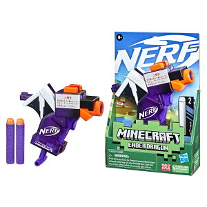 }CN  ender dragon Nerf MicroShots Minecraft Ender Dragon Mini Blaster, Minecraft Dragon Mob Design, Includes 2 Official Elite Darts, Priming Handle ysAiz