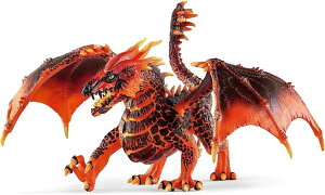 �}�C�N�� �������� ender dragon schleich ELDRADOR CREATURES - Lava Dragon, ELDRADOR CREATURES Red Dragon Toy Figurine with Moveable Wings, For Children Ages 7+ �y���s�A���i�z