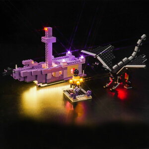 }CN  ender dragon Hilighting Upgraded Led Light Kit for Lego Minecraft The Ender Dragon and End Ship Building Set, Compatible with Lego 21264 (Model Not Included) ysAiz