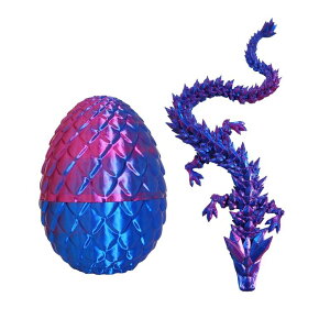 }CN  ender dragon Dragon Egg,Dragon Egg Fidget Surprise Toy with 3D Printed Dragon, Dragon Eggs with Dragon Inside Fidget Toy, 12" Dragon and Dragon Egg Toy Gifts for Autism and ADHD. (Laser Purple) ysAiz