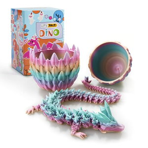 }CN  ender dragon 3D Printed Dragon,Dragon Eggs with Dragon Inside,Dragon Egg Toy,15'' Full Articulated Crystal 3D Dragon for Children's Day Gift & Birthday Gift,Halloween ysAiz