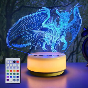 }CN  ender dragon Dragon Gifts Night Light for Kids Dragon Room 14 Color LED Decoration Light with Remote & Entity Key Timing Function Bedside Lamp, Dragon Toys Birthday Xmas Gifts for Boys Girls & Dragon Lovers ysAiz