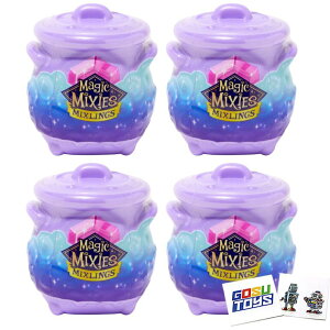 }WbN~NV[Y l` tBMA  Magic Mixies Mixlings Collector's Cauldron Series 1 (4 Pack) with 2 Gosutoys Stickers ysAiz
